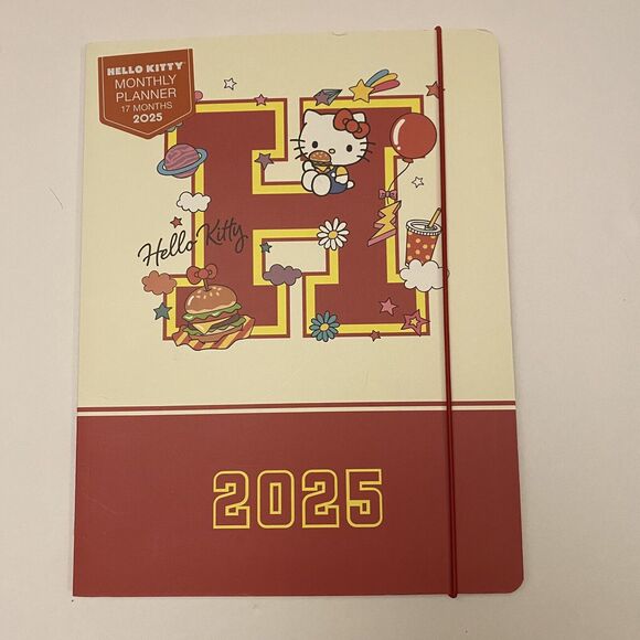 Hello Kitty & Friends 2025 17 Months Planner Calendar College Letters - Picture 1 of 7